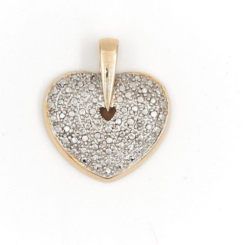 Pendentif Pendentif cœur en or jaune 18 carats et or blanc avec diamants 58 Facettes 1969296CN