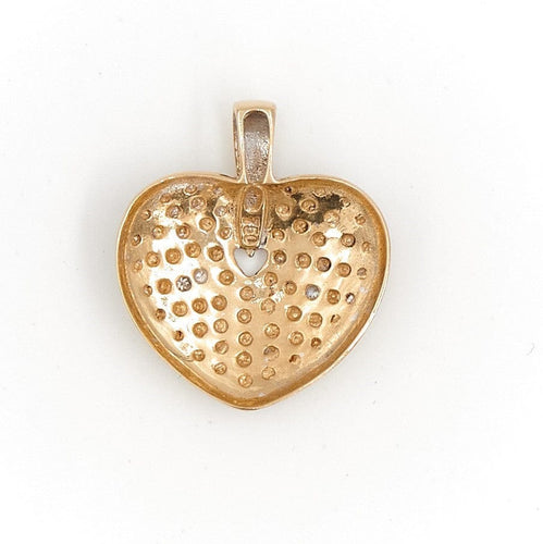 Pendentif Pendentif cœur en or jaune 18 carats et or blanc avec diamants 58 Facettes 1969296CN