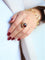 Bague 53 Bague vintage en or jaune 18 carats et grenat taille briolette 58 Facettes 1969314CN