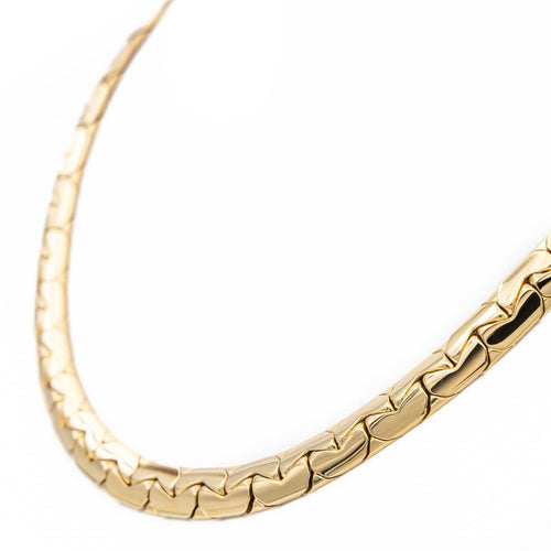 Collier Collier maille haricot en or jaune 18 carats 58 Facettes 1980684CN