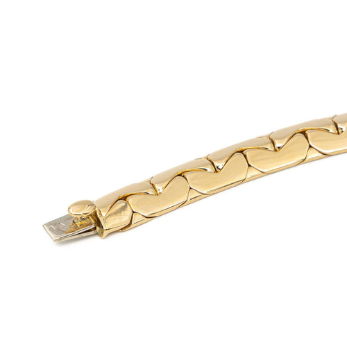 Collier Collier maille haricot en or jaune 18 carats 58 Facettes 1980684CN