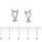 Boucles d'oreilles Boucles d’oreilles en V en or blanc 18 carats et diamants 58 Facettes 19833