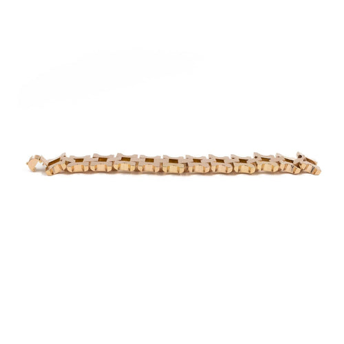 Bracelet Bracelet Tank en or rose 18 carats 58 Facettes 1984296CN