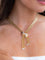 Collier Collier négligé en or jaune et platine serti de diamants 58 Facettes 1986222CN