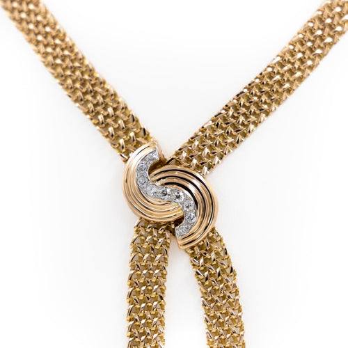 Collier Collier Négligé Or jaune, Platine Diamant 58 Facettes 1986222CN