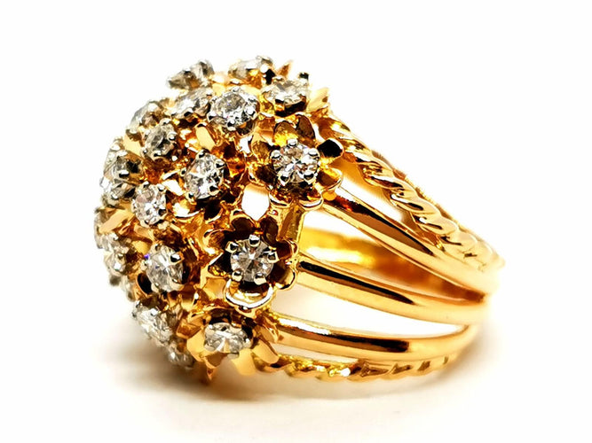 Bague 49 Bague Cocktail Or jaune Diamant 58 Facettes 1986228CN