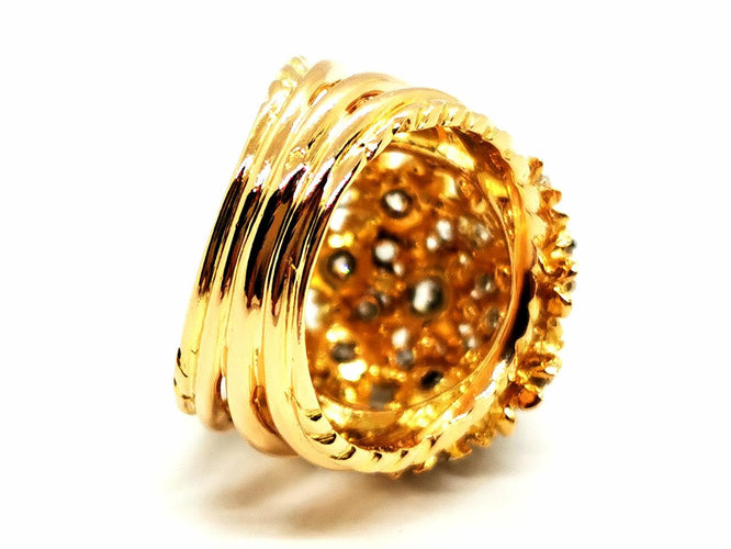 Bague 49 Bague Cocktail Or jaune Diamant 58 Facettes 1986228CN