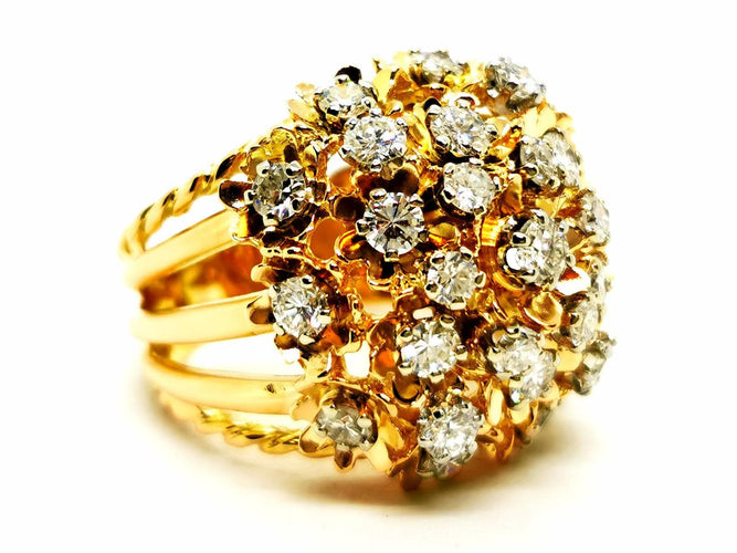 Bague 49 Bague Cocktail Or jaune Diamant 58 Facettes 1986228CN