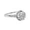 Bague 57 Bague Solitaire Platine, Or blanc Diamant 58 Facettes 1986229CN