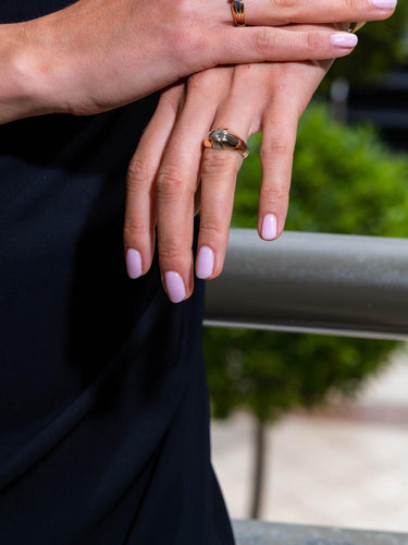 Bague 56 Bague Solitaire Or rose, Platine Diamant 58 Facettes 1986230CN