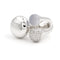 Bague 49 Bague trilogie en or blanc 18 carats, diamants et calcédoine 58 Facettes 1996141CN