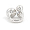Bague 49 Bague trilogie en or blanc 18 carats, diamants et calcédoine 58 Facettes 1996141CN