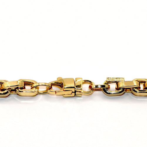 Collier Collier chaîne à maillons carrés en or jaune 18k 50 cm 58 Facettes 47211292