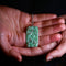 Pendentif Pendentif Art Déco en or blanc et jade sculpté, diamants 58 Facettes