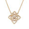 Collier Collier dentelle diamants or rose 58 Facettes