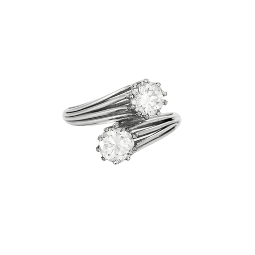 Bague 53 Bague or gris toi et moi diamants 58 Facettes 23/373