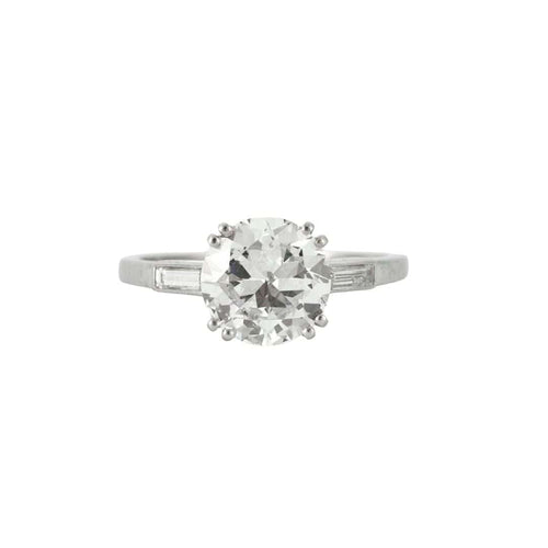 Bague 57 BOUCHERON - Bague Art Déco en platine et diamants 58 Facettes