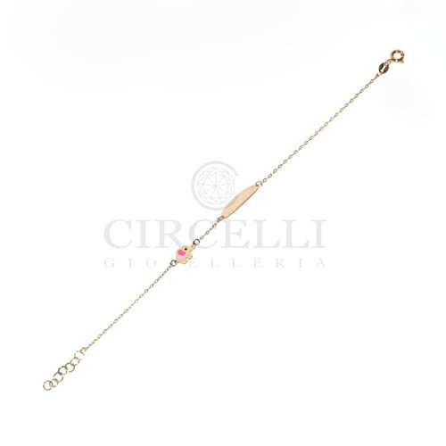 Bracelet Bracelet targa avec éléphant en or jaune 18k 58 Facettes 47298798
