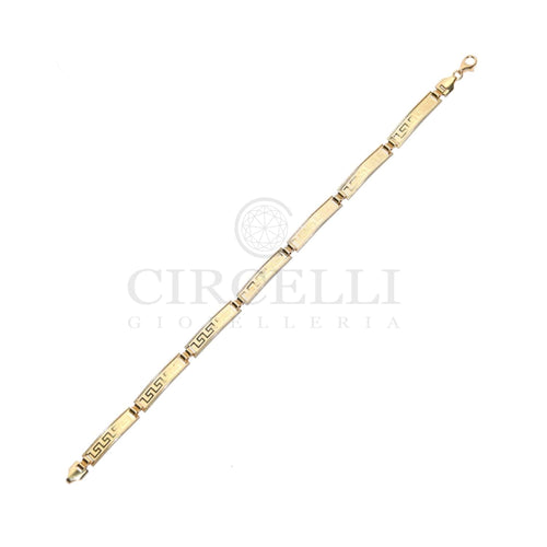 Bracelet Bracelet à plaques avec frise grecque en or jaune 18k 58 Facettes 47210608