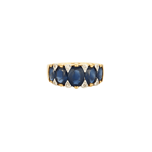 Bague 56 Bague sous un ciel d'étoile Saphirs Diamants 58 Facettes LP459