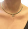 Collier Collier maille Omega en or jaune et diamants, perle et saphir 58 Facettes BO/220120 NSS