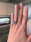 Bague 49 Art déco - Bague en platine avec saphir bleu et diamants 58 Facettes