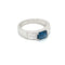 Bague 55 Bague Art déco en or blanc 18 ct saphir et diamants 58 Facettes