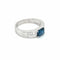 Bague 55 Bague Art déco en or blanc 18 ct saphir et diamants 58 Facettes