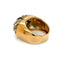 Bague 56 Bague Art déco pavée de diamants en or rose 18 carats et argent 58 Facettes