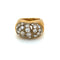 Bague 56 Bague Art déco pavée de diamants en or rose 18 carats et argent 58 Facettes
