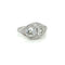 Bague 56 Bague Art déco en or blanc 18 carats et diamants 2,45 ct 58 Facettes