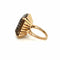 Bague 54 Bague rétro en or rose 18 carats avec quartz fumé 10 carats 58 Facettes