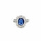 Bague 55 Art déco - Bague en or blanc 18 carats, saphir birman et diamants 58 Facettes