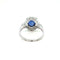 Bague 55 Art déco - Bague en or blanc 18 carats, saphir birman et diamants 58 Facettes