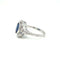 Bague 55 Art déco - Bague en or blanc 18 carats, saphir birman et diamants 58 Facettes