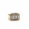 Bague 63 Bague cocktail Art déco en or rose et blanc 18k et diamants 58 Facettes