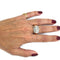 Bague 63 Bague cocktail Art déco en or rose et blanc 18k et diamants 58 Facettes