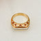 Bague 55 Bague en or jaune 750 avec diamants baguette et brillants 58 Facettes 2668