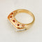 Bague 55 Bague en or jaune 750 avec diamants baguette et brillants 58 Facettes 2668