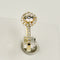 Bague 52.5 Bague halo en or jaune 18 carats avec diamants brillants 58 Facettes 2952