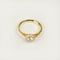 Bague 52.5 Bague halo en or jaune 18 carats avec diamants brillants 58 Facettes 2952