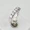 Bague 53.5 Bague demi-alliance en or 14 carats avec diamants taille brillant 58 Facettes 2964