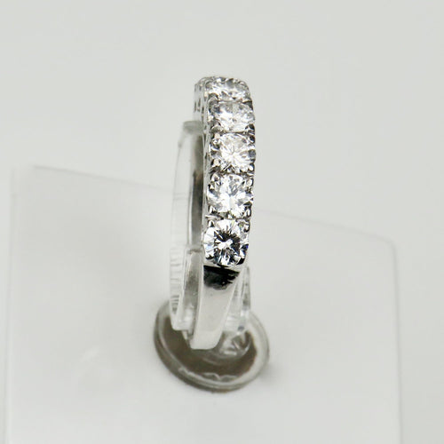 Bague 53.5 Bague demi-alliance en or 14 carats avec diamants taille brillant 58 Facettes 2964