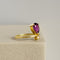 Bague 56 Bague améthyste taille poire en or 18 carats avec diamant brillant 58 Facettes 2627
