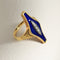 Bague 53 Bague en or jaune 18 carats émaillée, taille 53 58 Facettes 2791