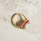 Bague 55.5 Bague solitaire en or 18 carats avec opale et rubis 58 Facettes 2705