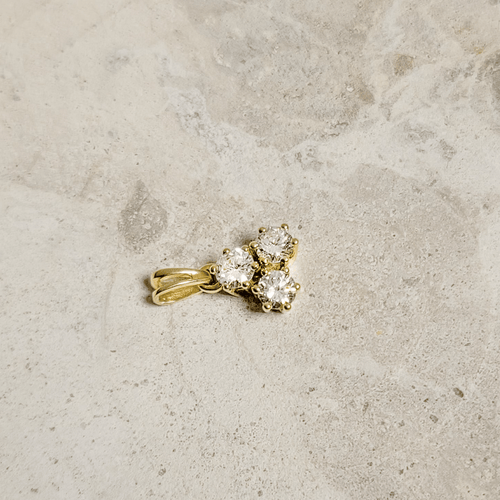 Pendentif Dreigestirn - Pendentif en or jaune 14 carats et diamants 58 Facettes 2820