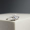 Bague 56 Bague solitaire en or blanc 585 avec diamants 58 Facettes 3026