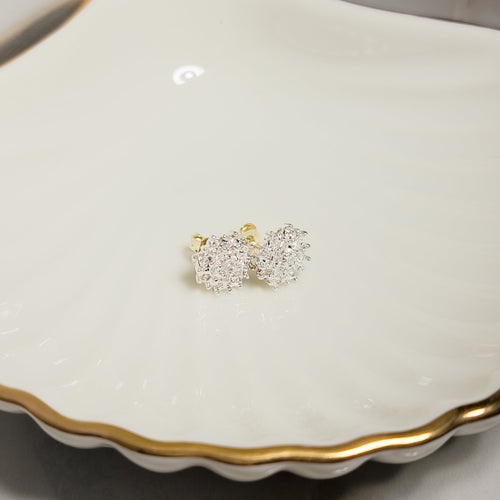 Boucles d'oreilles Ohrstecker - Boucles d’oreilles en or blanc 14K et diamants 58 Facettes 2971