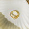 Bague 52.5 Bague halo en or jaune 18 carats avec diamants brillants 58 Facettes 2952
